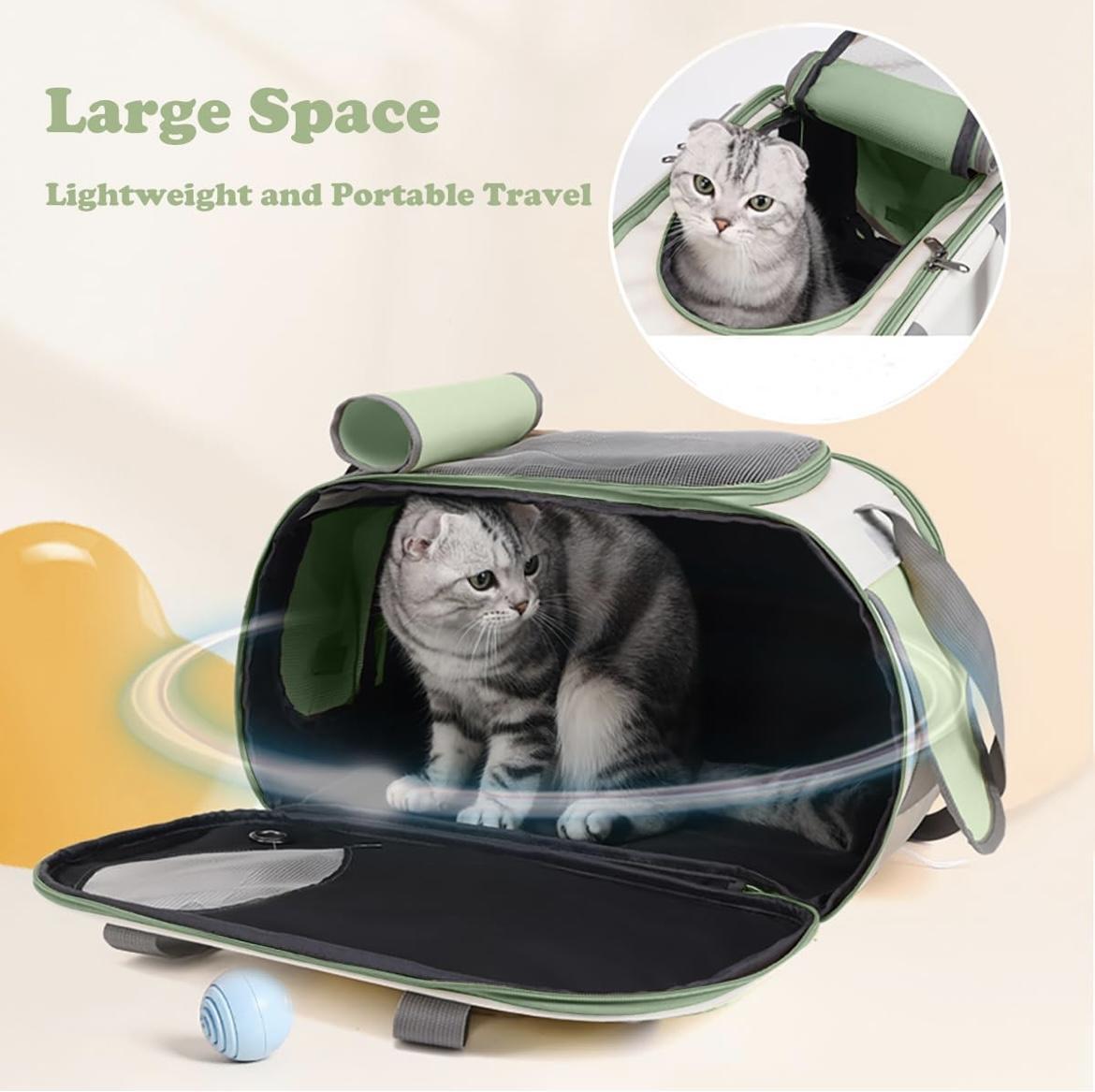 Portable & Lightweight Pet Travel Backpack – Large Capacity, Breathable & Comfortable for Cats & Small Dogs