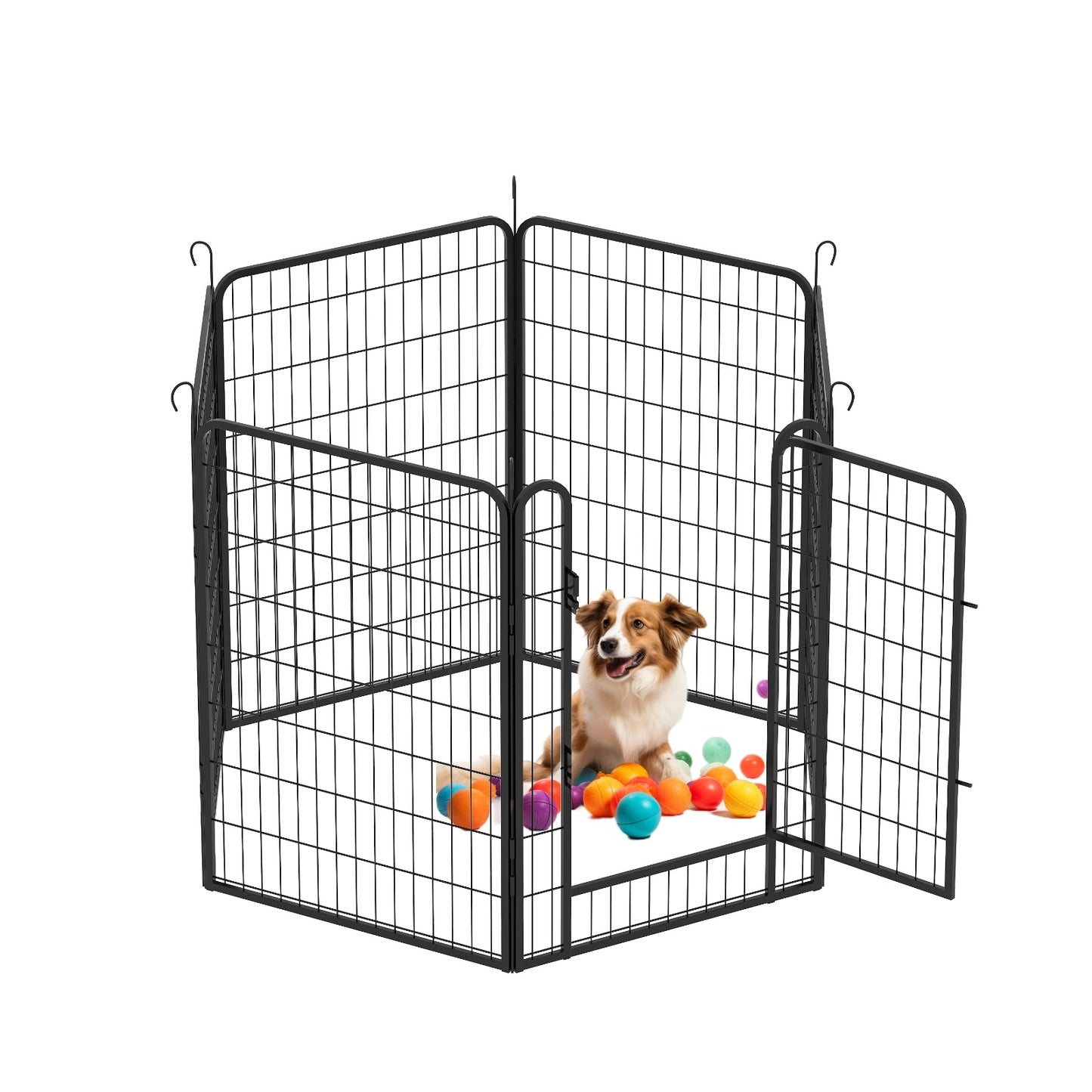 Fiery Guard 6-Panel Metal Dog Playpen – Secure, Sturdy & Spacious