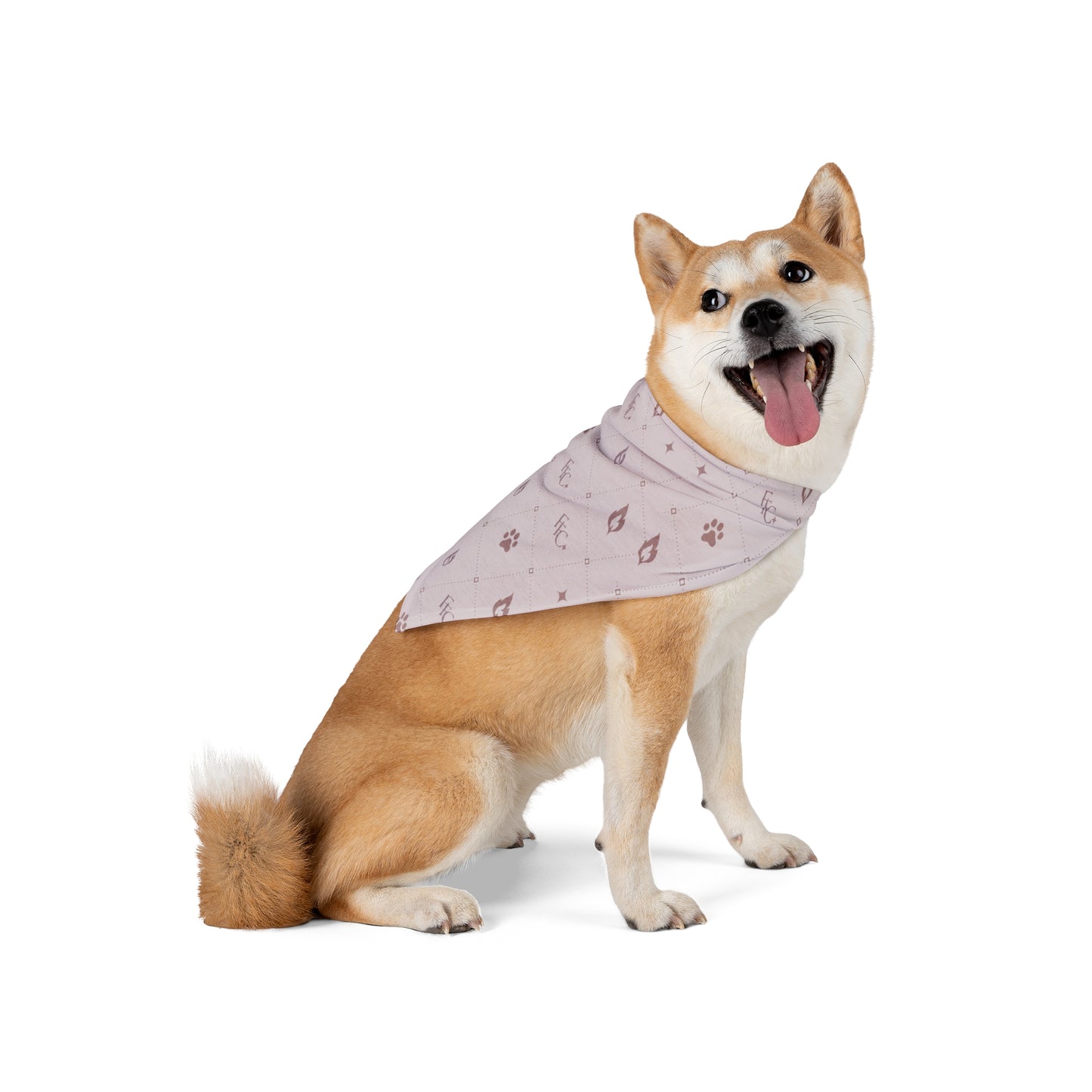 Luxury Pet Bandana for Dogs & Cats | Soft Mauve Pattern Luxury Fiery Couture