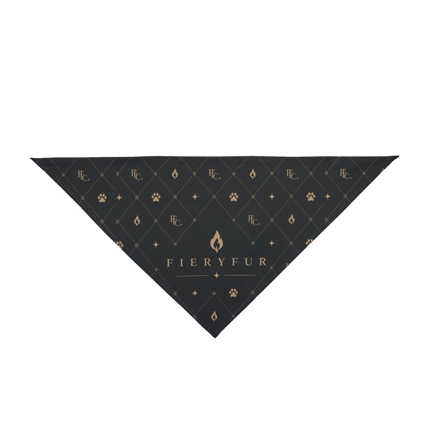 Luxury Personalized Pet Bandana for Dogs & Cats | Signature Dark Fiery Couture