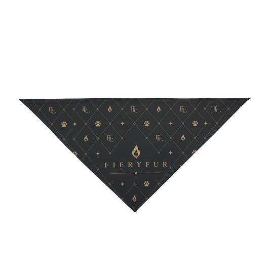 Luxury Personalized Pet Bandana for Dogs & Cats | Signature Dark Fiery Couture