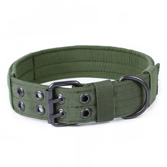 Nylon Anti-Grind Dog Collar – Adjustable Heavy-Duty Tactical Design