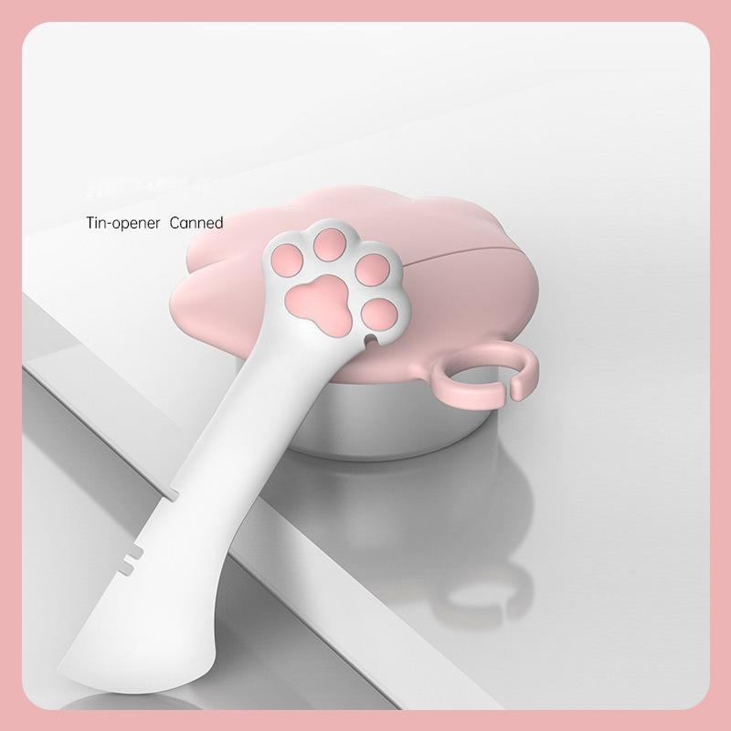 Pet Canned Spoon & Jar Opener – Multifunctional Silicone Pet Food Spoon and Can Lid Set