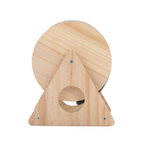 Wooden 360° Rotating Cat Scratch Toy with Bell – Natural Wood Cat Post for Indoor Cats