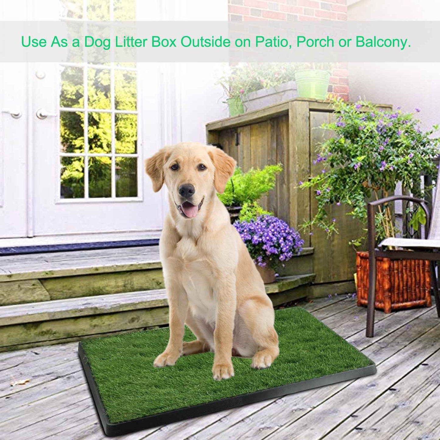 1Pc Dog Potty Training Artificial Grass Pad – Indoor & Outdoor Puppy Toilet Trainer