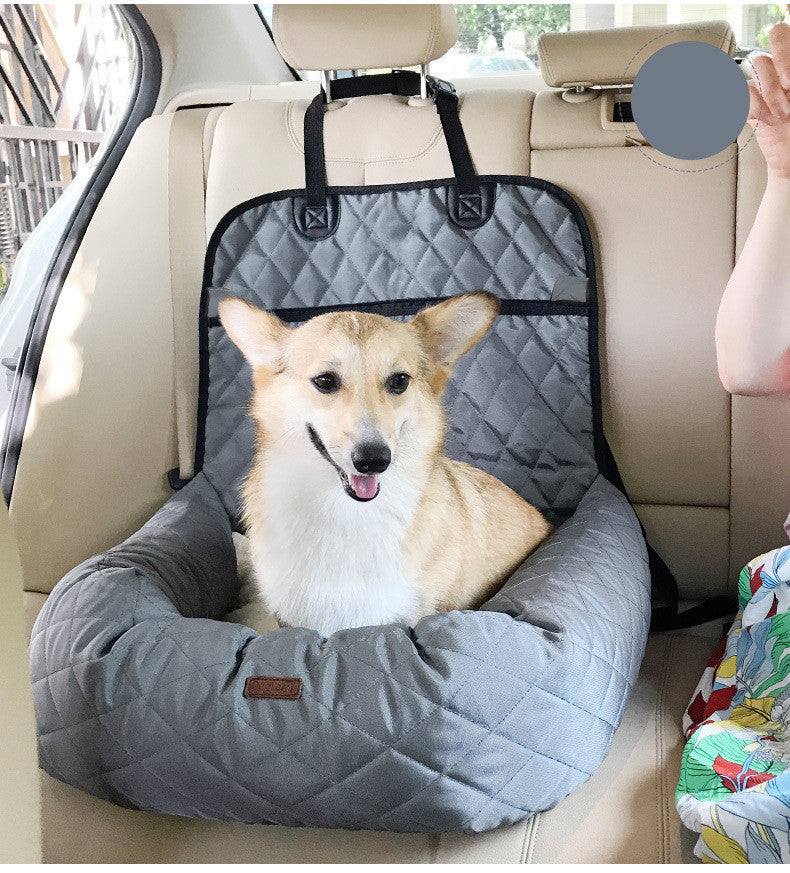2-in-1 Pet Dog Carrier & Folding Car Seat Pad