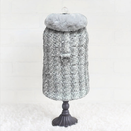 Hello Doggie Annabella Dog Coat – Luxury Faux Mink Lined Designer Pet Coat Hello Doggie