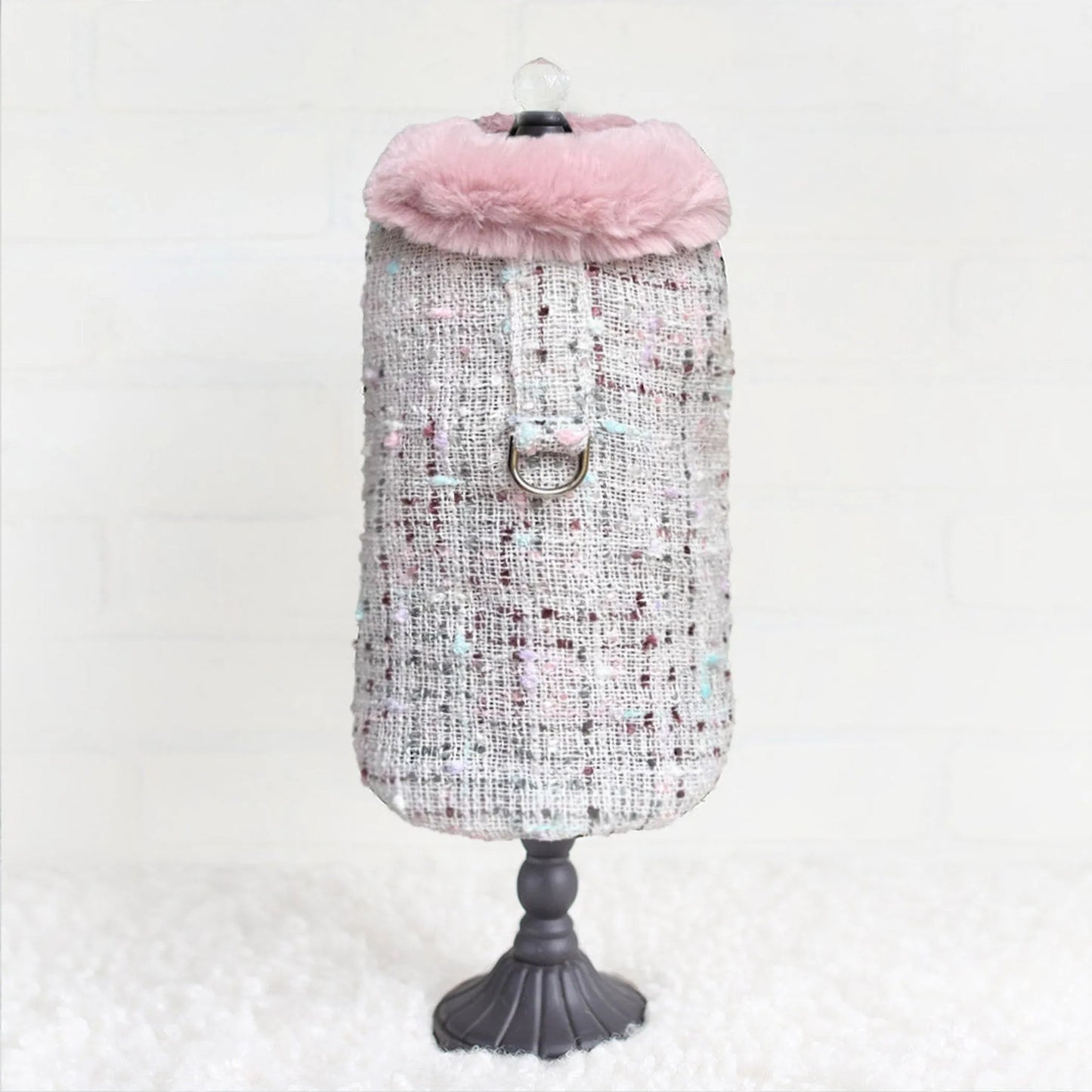 Hello Doggie Annabella Dog Coat – Luxury Faux Mink Lined Designer Pet Coat Hello Doggie