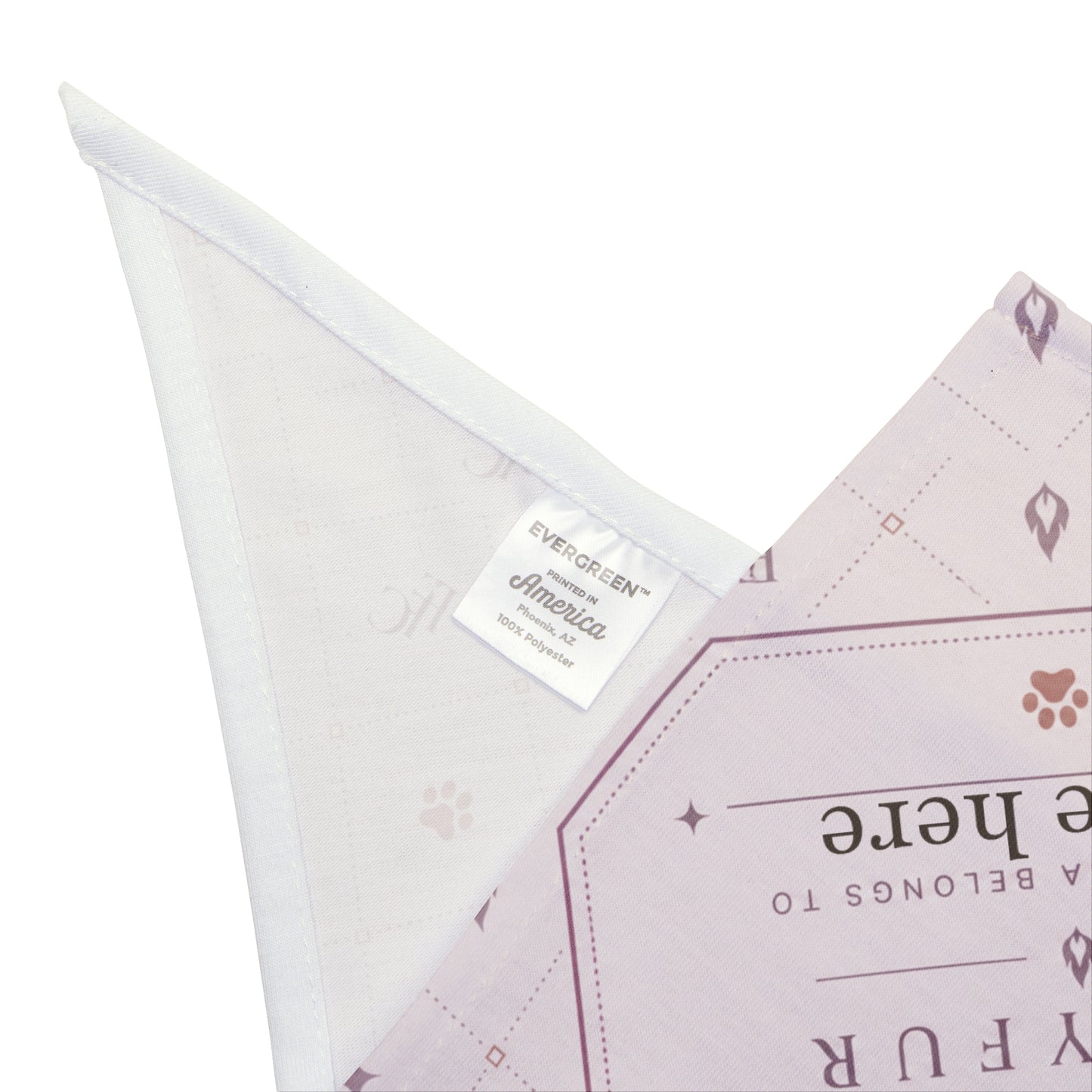 Luxury Personalized Pet Bandana for Dogs & Cats | Soft Mauve Personalized Luxury Fiery Couture