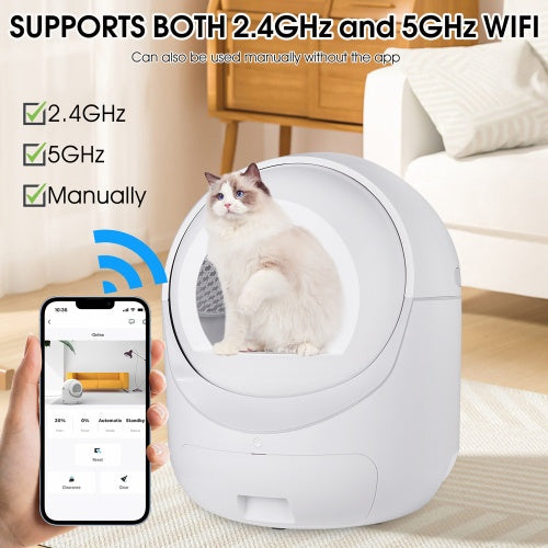 Automatic Cat Litter Box – Odor-Free & App Controlled