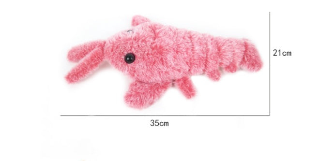 Electric Jumping Shrimp Cat Toy – USB Rechargeable Interactive Plush Lobster