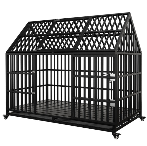 Fiery Fortress 54” Heavy Duty Dog Crate for Large & XL Dogs