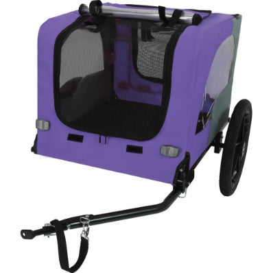 Fiery Trail Outdoor Collapsible Pet Bike Trailer – Heavy-Duty Dog & Cargo Carrier with 16" All-Terrain Wheels