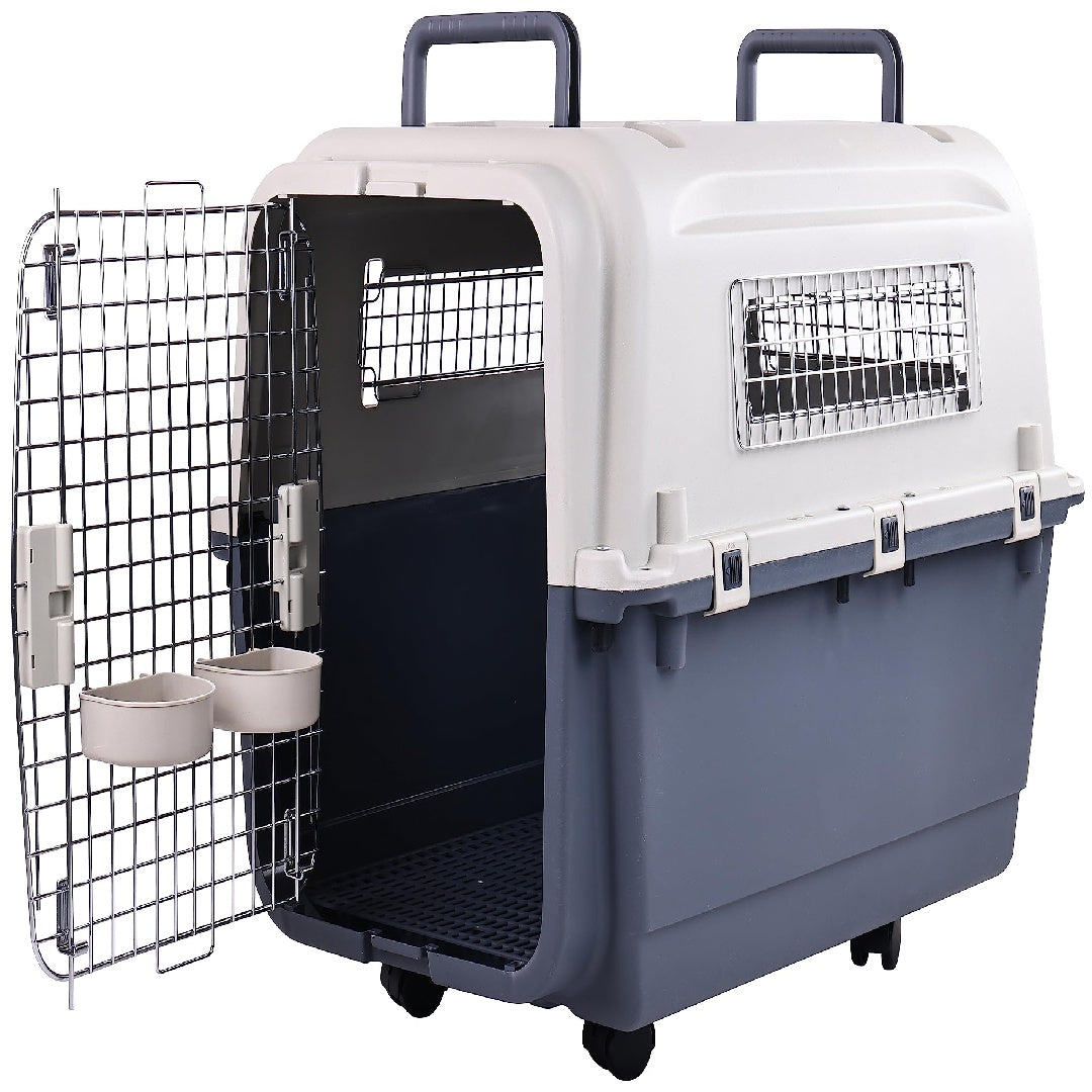 Fiery Travel Plastic Dog Kennel – Airline-Approved Pet Transport Crate (Self Pickup Only)
