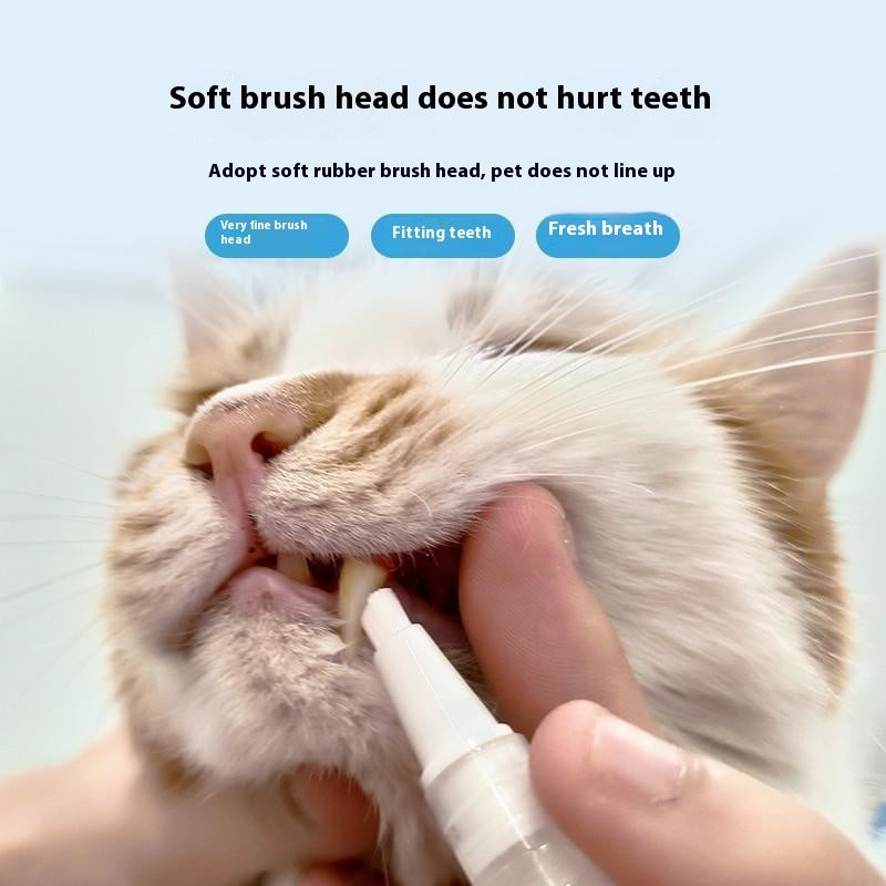 Pet Toothbrush Pen – Teeth Cleaning & Breath Freshening Tool for Dogs and Cats