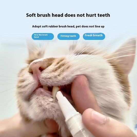 Pet Toothbrush Pen – Teeth Cleaning & Breath Freshening Tool for Dogs and Cats