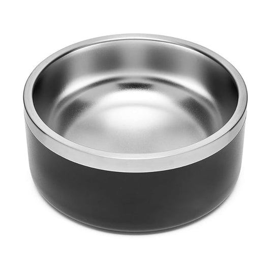 Stainless Steel Dog Bowl – 42oz Food & Water Bowl with Non-Slip Quiet Base, Dishwasher Safe