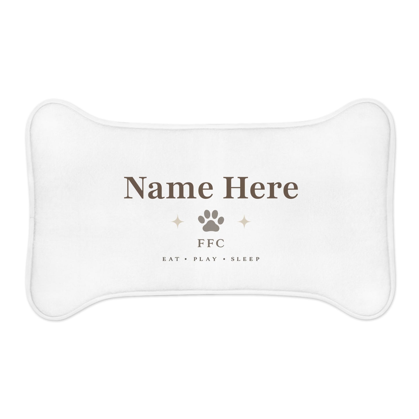 Personalized Pet Feeding Mat — Custom Name Paw Print Placemat (Eat • Play • Sleep) Printify