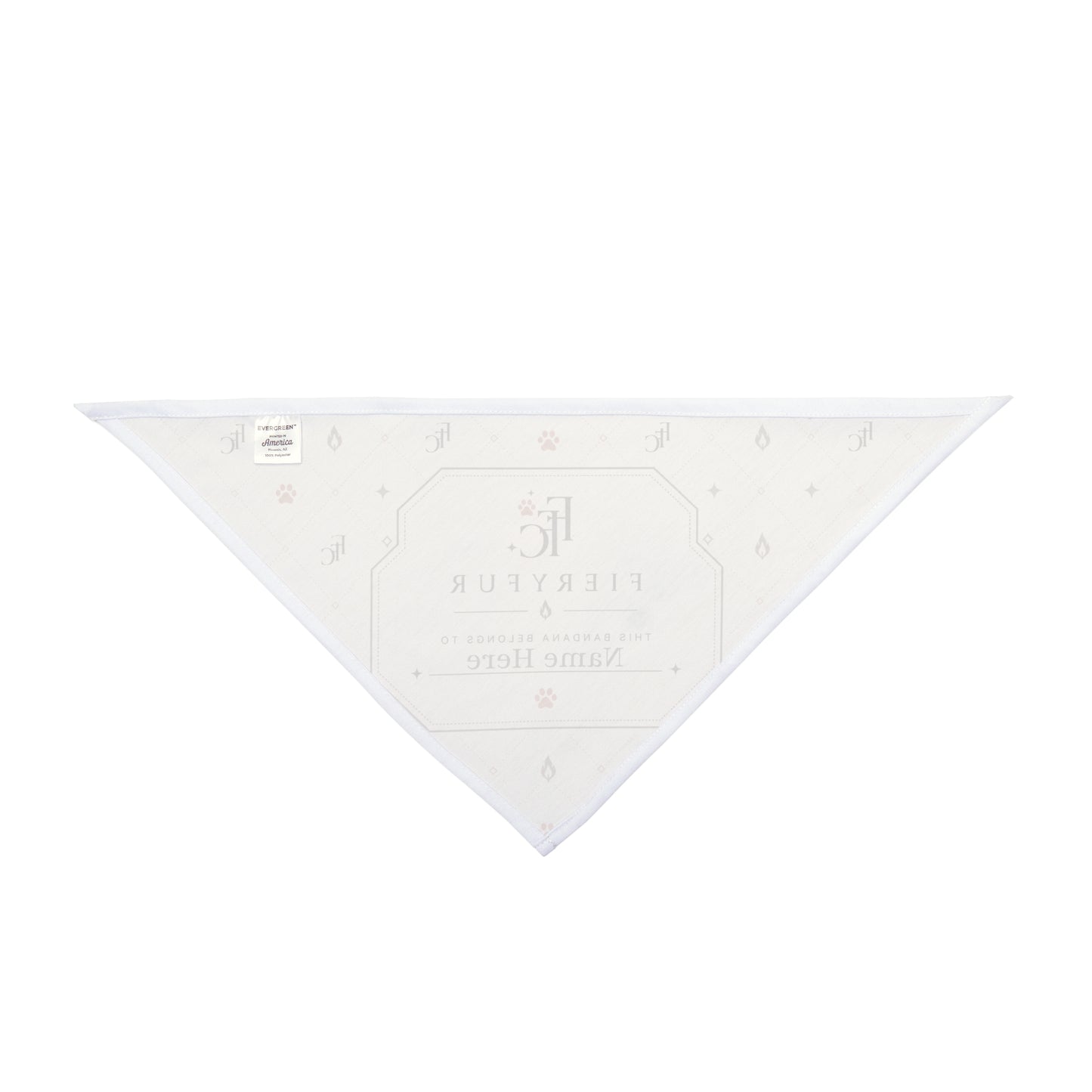 Luxury Personalized Pet Bandana for Dogs & Cats | Warm Ivory Fiery Couture