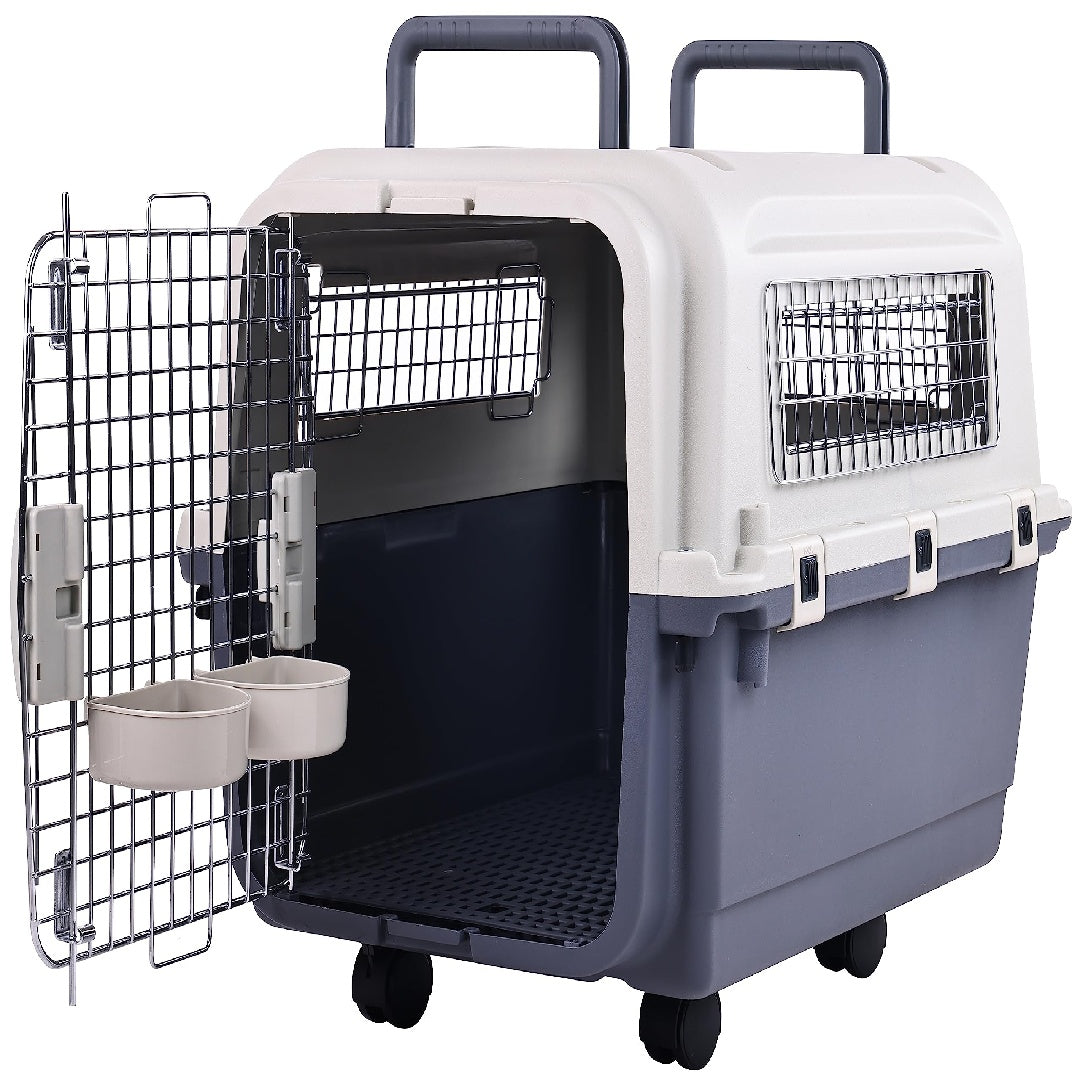 Fiery Travel Plastic Dog Kennel – Airline-Approved Pet Transport Crate (Self Pickup Only)