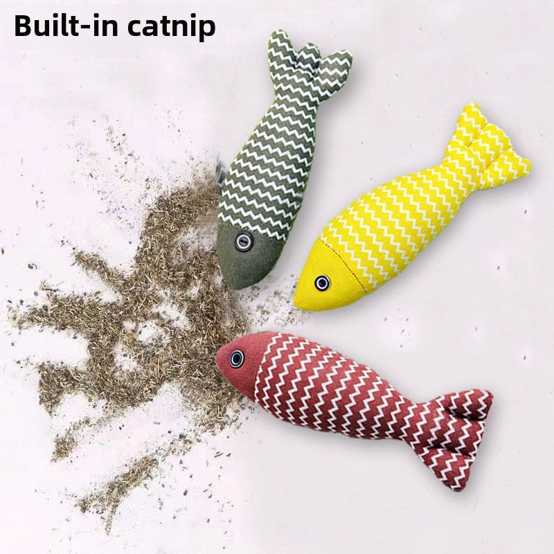 Pet Mint Fish Toy – Catnip Plush Toy for Cats of All Ages