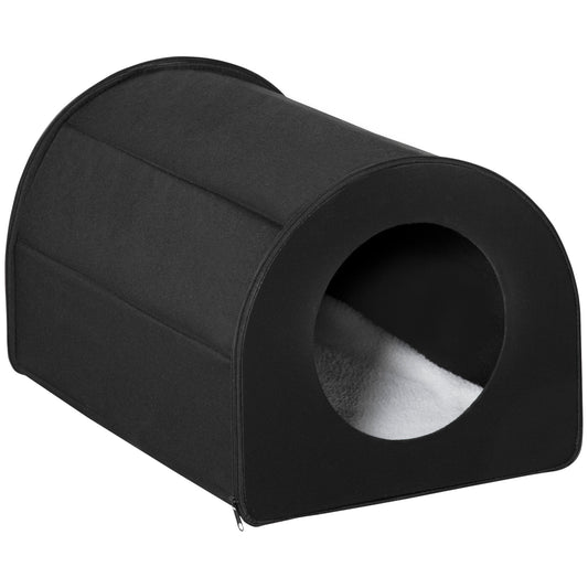 Fiery Haven Winter Heated Double Cat House – Black