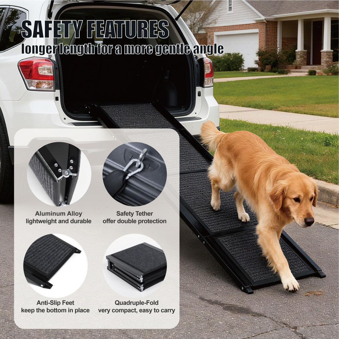 Fiery Steps Dog Ramp – Foldable Car Ramp for Medium & Large Dogs