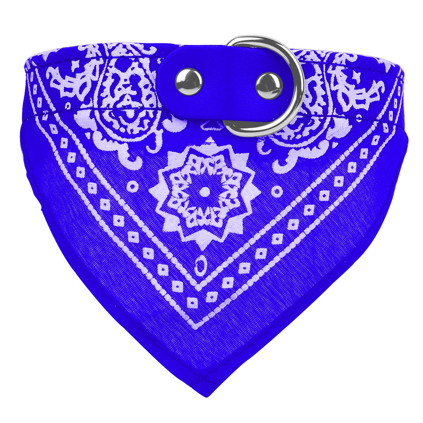 Adjustable Bandana Leather Pet Collar – Triangle Scarf Design