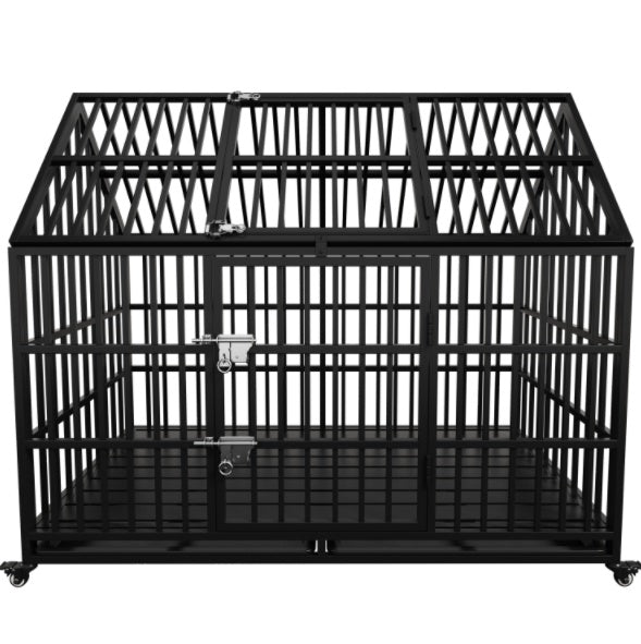 Fiery Fortress 54” Heavy Duty Dog Crate for Large & XL Dogs