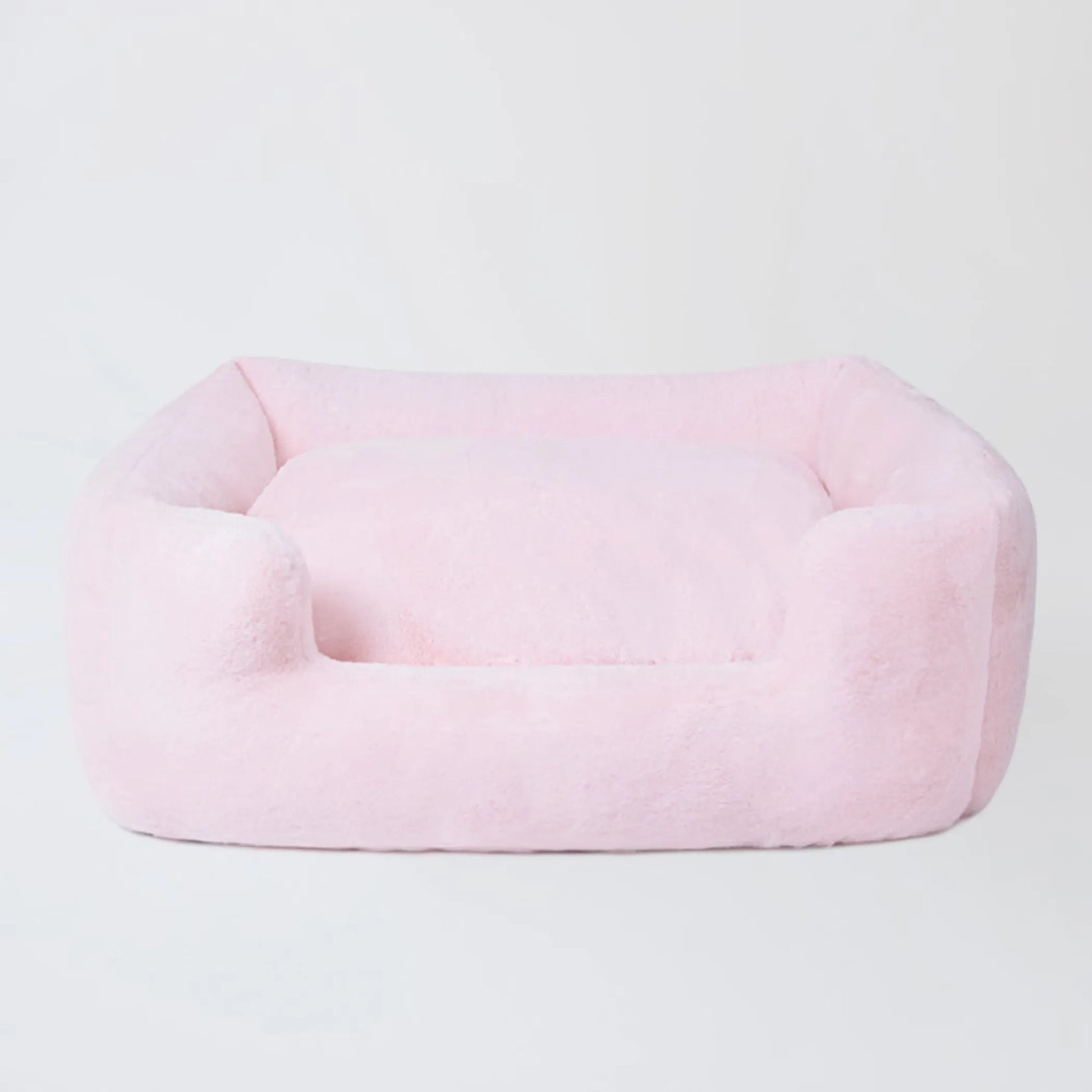 luxury bolster dog bed for small dogs raised sides head support