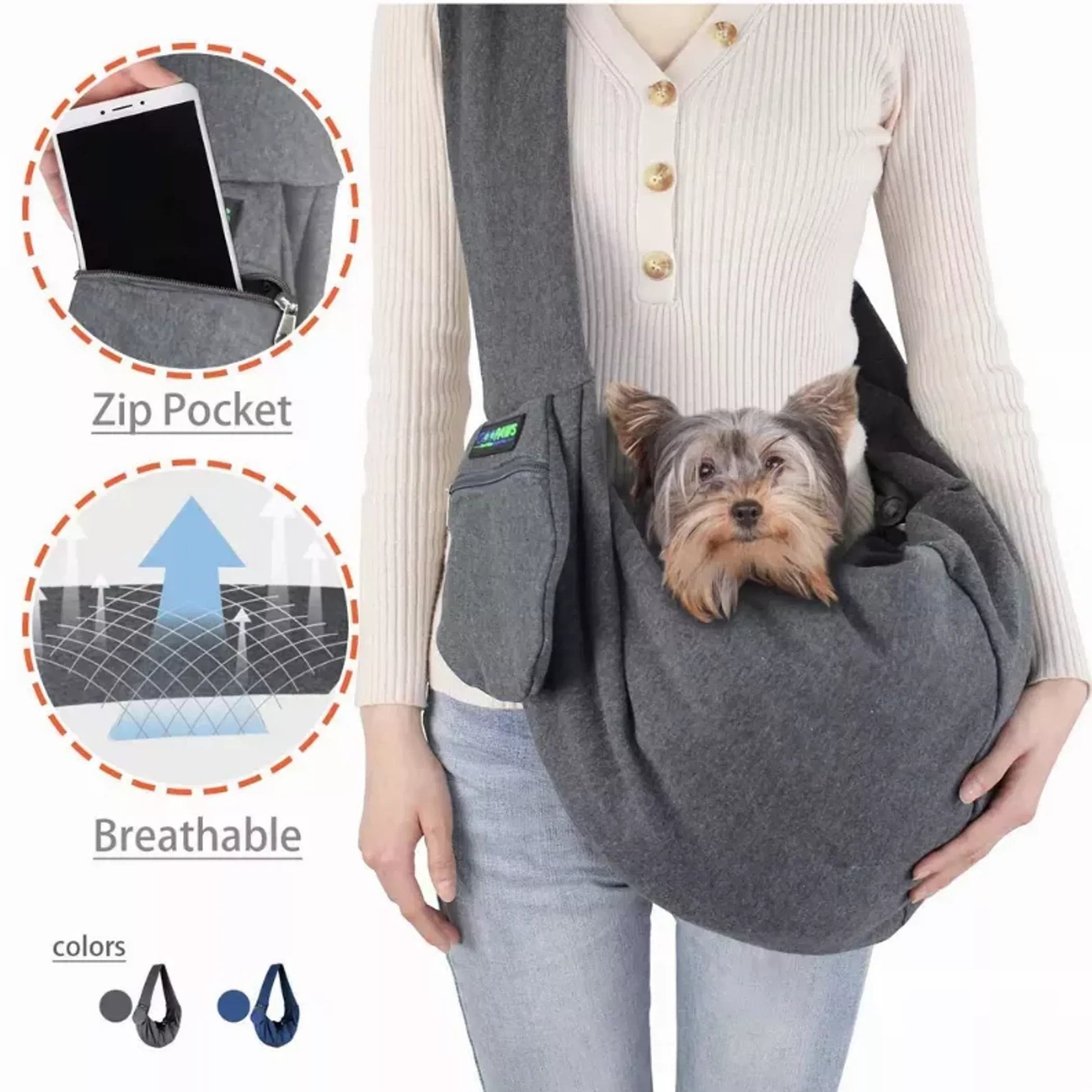 luxury pet sling carrier for small dogs interior comfort soft lining