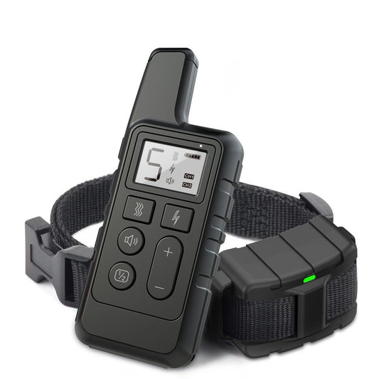 FieryFur Dog Training Collar – Adjustable Remote Control Training System (Black)