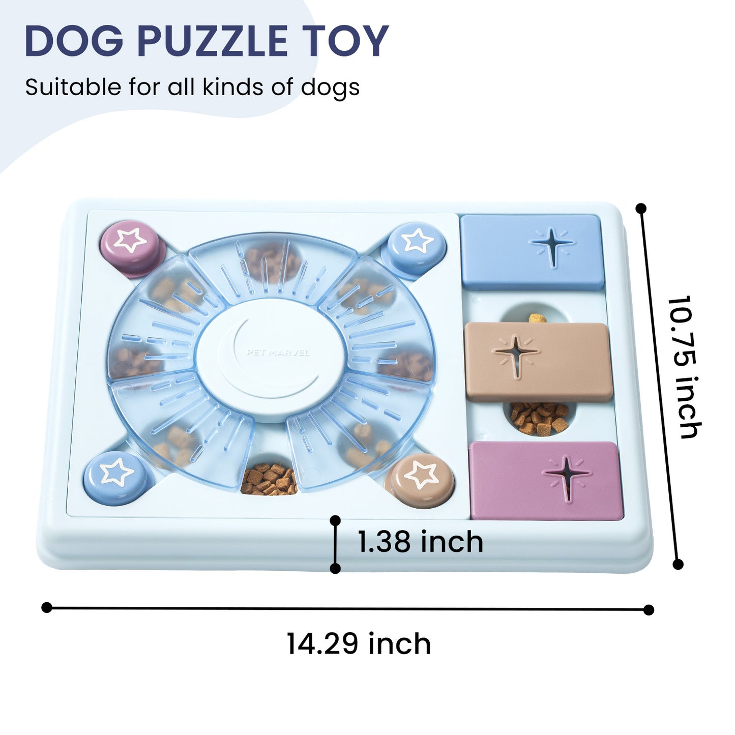 PETMARVEL Interactive Puzzle Game Dog Toy – Level 1–3