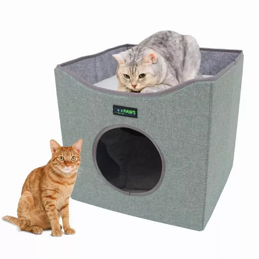 luxury cat condo bed indoor cats hideaway cube design entrance