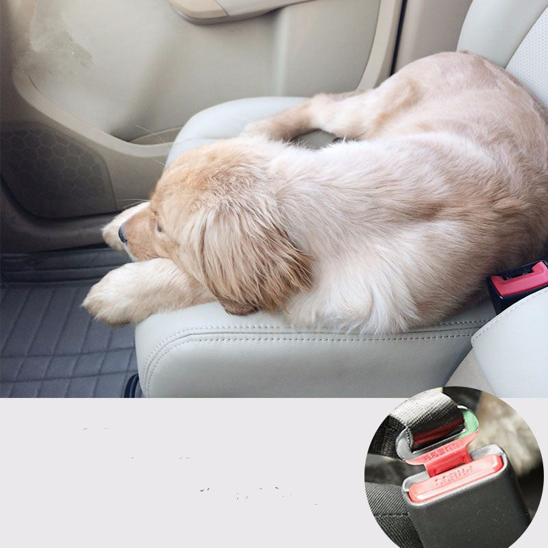 Retractable Dog Safety Belt — Car Safety Buckle for Pets