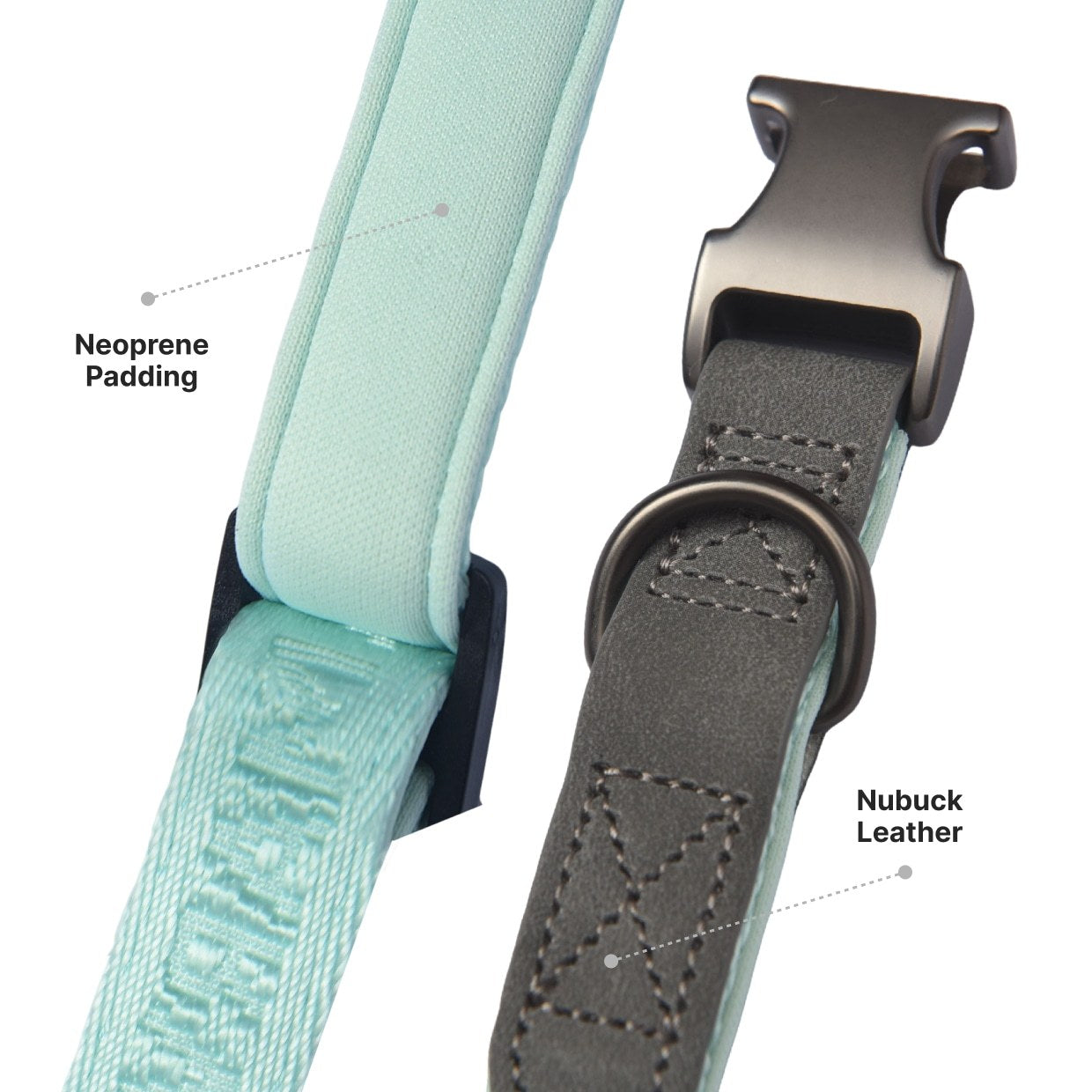 PETMARVEL Heavy Duty Solid Dog Collar – Neoprene Padded, 1 Inch Wide Adjustable Embroidered Design