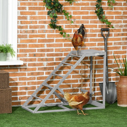 Swing Set with Chicken Perch & Hen Ladder – Wooden Chicken Coop Activity Toy for Healthy, Happy Hens