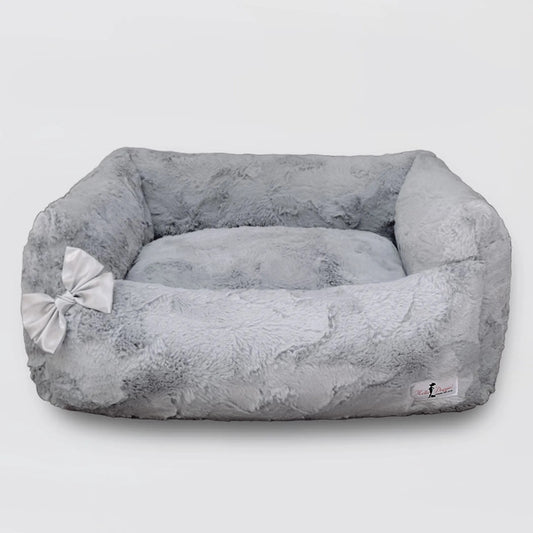luxury dog bed for small dogs dolce vita soft plush bed front view