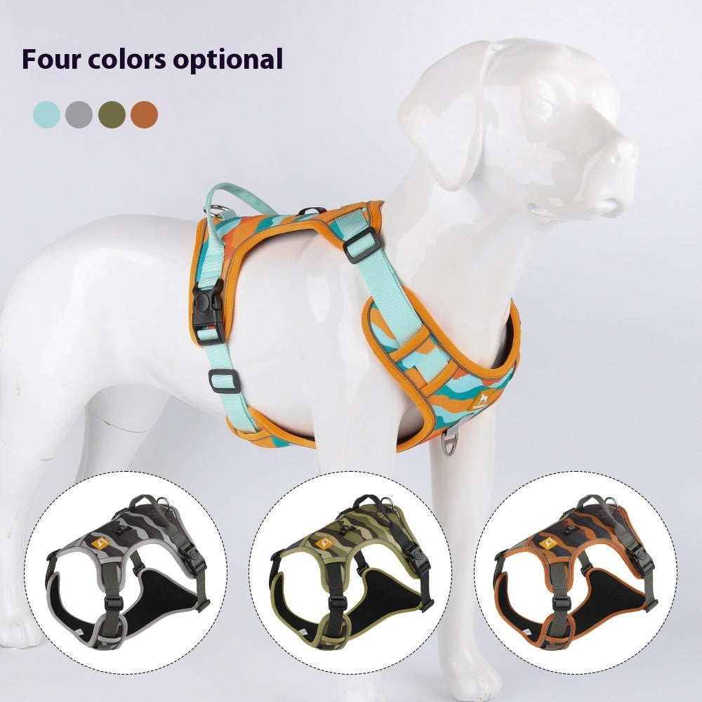 Dog Chest and Back Reflective Commuter Harness with Hand-Holding Rope – Comfortable, Safe & Stylish