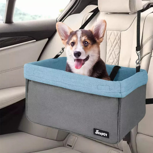 luxury dog booster car seat for small dogs safety belt attachment secure fit
