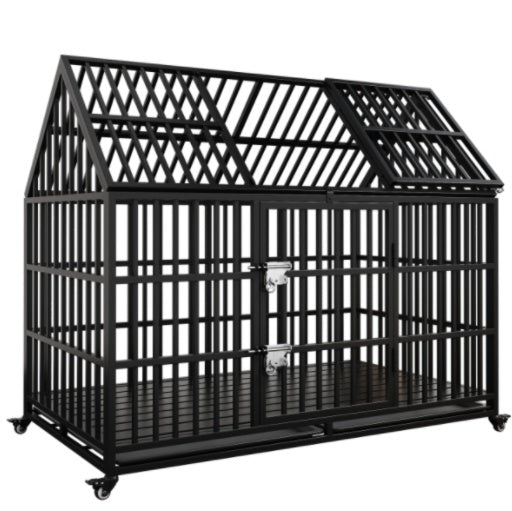 Fiery Fortress 54” Heavy Duty Dog Crate for Large & XL Dogs