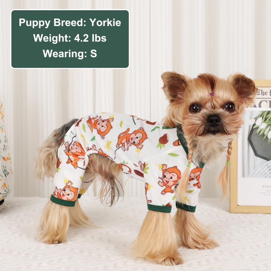 Soft Stretch Dog Pajamas – Lightweight Spring and Summer Onesie