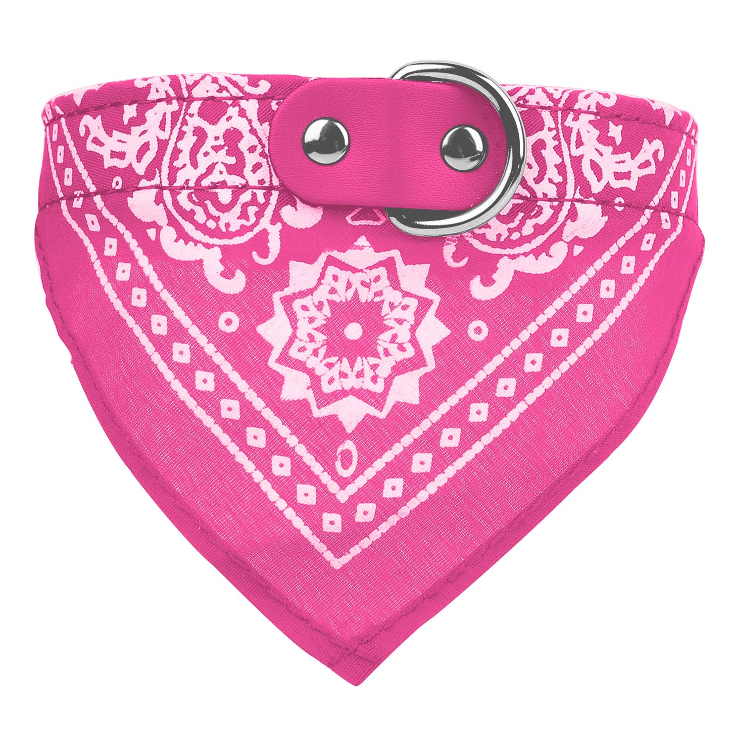 Adjustable Bandana Leather Pet Collar – Triangle Scarf Design