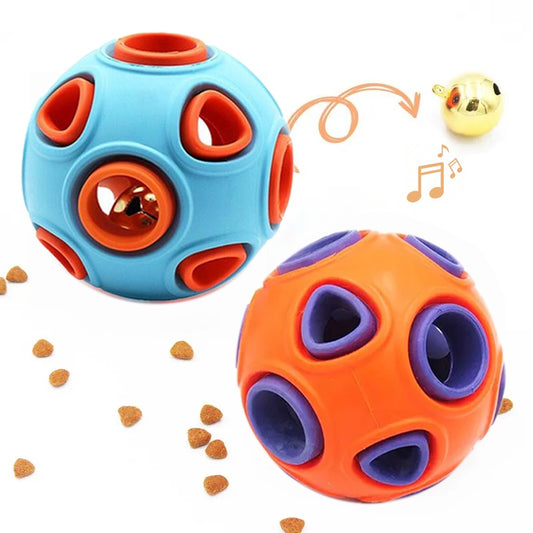 Dog Rubber Ball with Bell Sound – 2 Pack Interactive Chew Toy