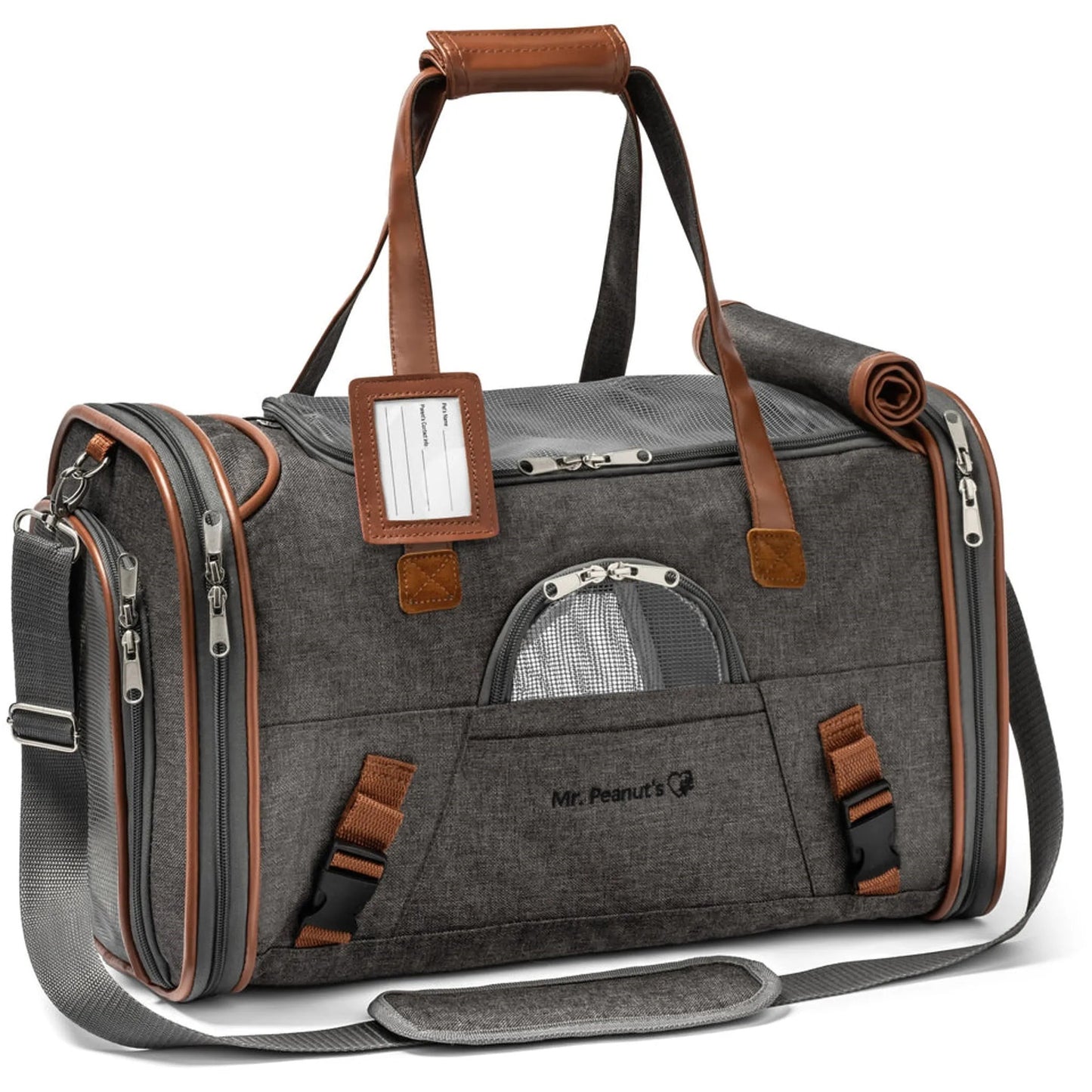 luxury airline approved dog carrier for small dogs mr peanuts gold series front view