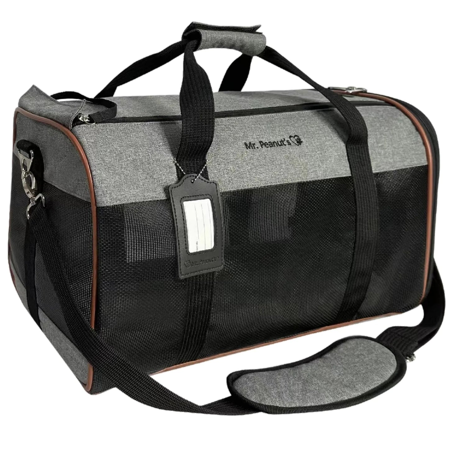 luxury airline approved dog carrier for small dogs mr peanuts mini front view