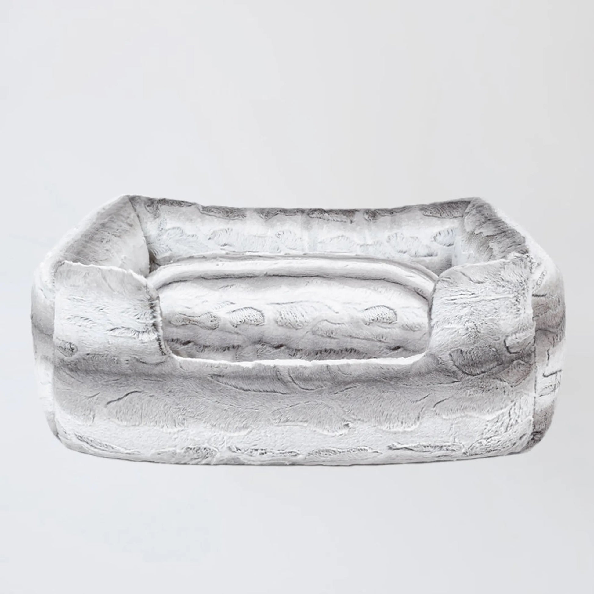 luxury bolster dog bed for small dogs big baby bed front view