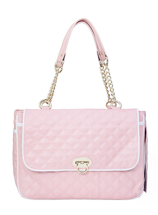 Luxury quilted dog carrier bag for small dogs Katie pet carrier Fiery Fur