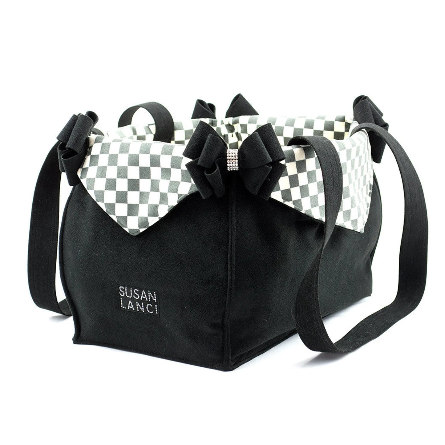 Luxury dog carrier small dogs designer bow carrier Susan Lanci