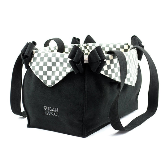 Luxury dog carrier small dogs designer bow carrier Susan Lanci